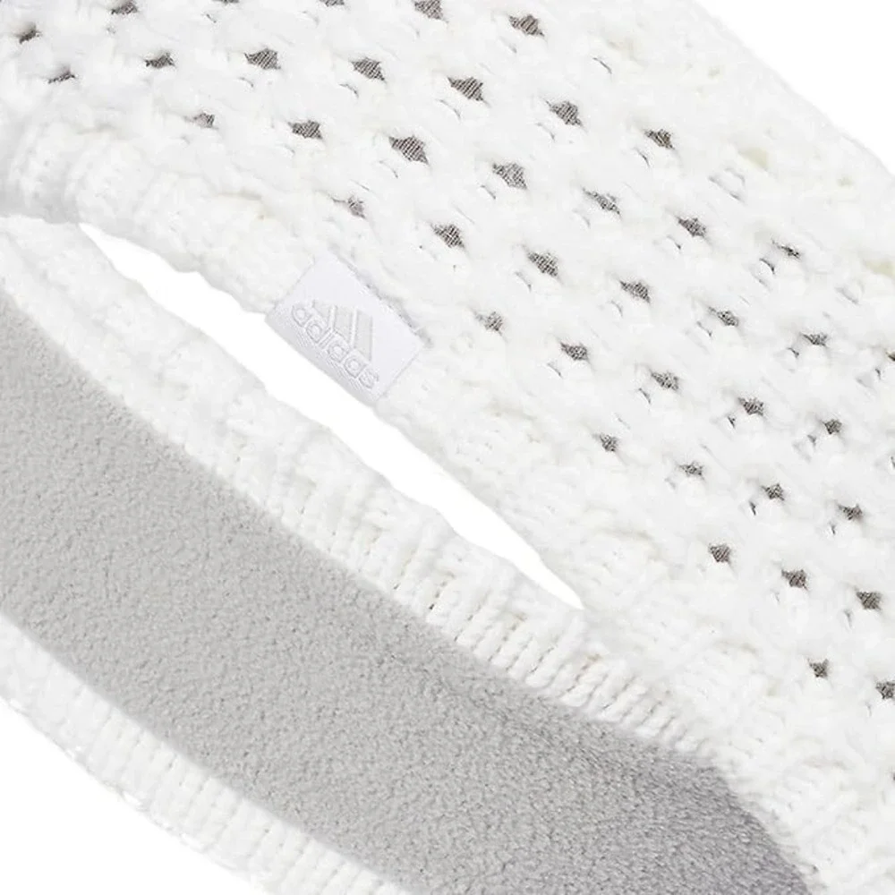 ADIDAS~One Size~Women's Fit White Crestline Fleece Lined Headband
